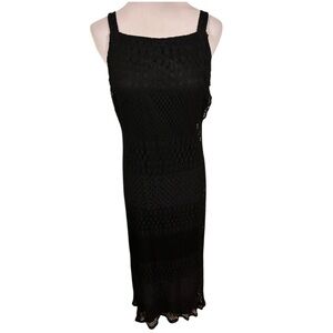 vintage 80s retro lace bodice lined sleeveless maxi dress women’s 10